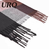 2016 Brand New Mens Warm Soft Cashmere wool plaid TARTAN SCARF Checked Scarf Bordeaux A3A17536