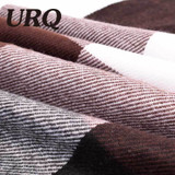 2016 Brand New Mens Warm Soft Cashmere wool plaid TARTAN SCARF Checked Scarf Bordeaux A3A17536