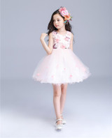2016 Brand New Flower Girl Dresses pink Real Party Pageant Communion Dress Little Girls Kids/Children Dress for Wedding