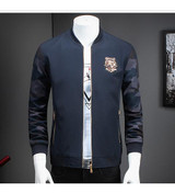 2016 brand Men's Slim jacquard jacket coat autumn fashion leisure wild cardigan stylish camouflage jacket menLarge size XL- 8 XL
