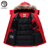 2016 Brand Down Jacket Men Winter White Duck Down Coat Military Hooded Coat Natural Raccoon Thick Warm High Quality Men Parkas