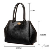 2016 Brand Designs Women Bag Alligator Print Leather Handbags Casual Travel Shoulder Bag Messenger Bag Purse Female Bags 5 Sets