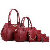 2016 Brand Designs Women Bag Alligator Print Leather Handbags Casual Travel Shoulder Bag Messenger Bag Purse Female Bags 5 Sets