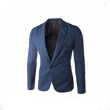 2016 Brand Clothing Blazer Men One Button Men Blazer Slim Fit Costume Homme Suit Jacket Masculine Blazer Size M-3XL