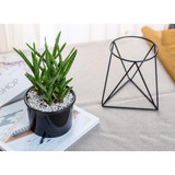Ceramic Planter with Black Stand