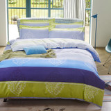 Elegant Floral Bedding Set Polyester Cotton Bed Linen Sets 4pcs Bedspreads Kids Twin Size Blue Duvet Cover Bed Sheet Set