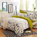 Elegant Floral Bedding Set Polyester Cotton Bed Linen Sets 4pcs Bedspreads Kids Twin Size Blue Duvet Cover Bed Sheet Set