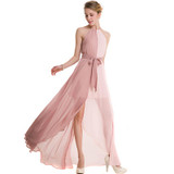 Elegant floor length long summer dress women chiffon maxi dresses casual off shoulder split patchwork slim sexy vestidos fashion