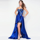 elegant cocktail dresses sequins plus size royal blue cocktail dress 2016 robe de cocktail cocktail party dress ROM80029