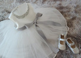 Elegant Bridesmaid Girls Dresses Baby Girl Dress infant Princess tutu Dress 1 year Birthday Newborn Baptism Girl Clothes