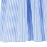 Elegant Blue Off Shoulder Female Blouse Shirt Girls Gray White Blouses Women Striped Tops XL-5XL