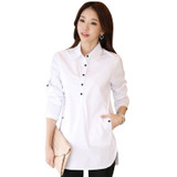 Elegant Blouse White Shirt Women Size S-3XL Ladies Office Shirts Formal &amp; Casual Cotton Blouse Fashion Blusas Femininas