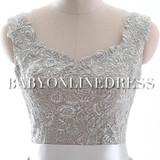 Elegant Beaded Gray Short Bridesmaid Dress 2015 Cheap Bridesmaid Dresses Under 50 Vestido Para Festa
