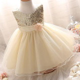 Elegant Baby Girl dress Wedding tutu girls dresses for 1 year birthday newborn kids infant dress princess Baptism girl clothes