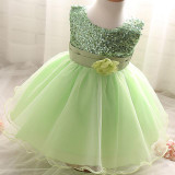 Elegant Baby Girl dress Wedding tutu girls dresses for 1 year birthday newborn kids infant dress princess Baptism girl clothes