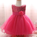 Elegant Baby Girl dress Wedding tutu girls dresses for 1 year birthday newborn kids infant dress princess Baptism girl clothes