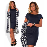 Elegant Autumn Winter women dress large sizes Women Solid Mini dresses plus size dress Short Sleeves dress L-6XL vestidos