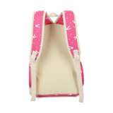Durable Canvas Fabric Rabbit Print and Rabbit Peek Shoulder Bag Sweet Lady High School Student Bag Four Pack Set Travel Bag