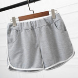 Durable 2017 Hotselling  Shorts Women Cotton blended Elastic Waist  Lady Summer workout Shorts  with Pockets