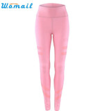 Durable 2017 Cotton Blended  Legging fittness Women High Waist  Leggings Stretch workout Pants Trousers