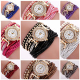Duoya Watch Women Brand Luxury Gold Fashion Crystal Rhinestone Bracelet Women Dress Watches Ladies Quartz Wristwatches