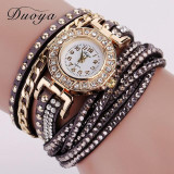 Duoya Watch Women Brand Luxury Gold Fashion Crystal Rhinestone Bracelet Women Dress Watches Ladies Quartz Wristwatches