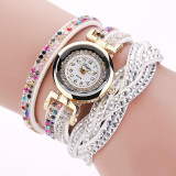 Duoya Fashion Women Classic Dress Watch Brand Leather Gold Bracelet Wristwatch Fashion Casual Female Women Girl Quartz Watch