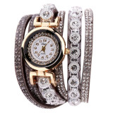 Duoya Fashion Watches Women 2017 Bracelet Quartz Watch Crystal Round Dial Luxury Ladies Wrist Watch Leather Clock reloj mujer