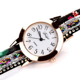Duoya Brand Fashion Round Dial Quartz Watch Women Flower Wristwatch Steel Luxury Bracelet Watch Multilayer Leather Wrist Watch Duoya Brand Fashion Round Dial Quartz Watch Women Flower Wristwatch Steel Luxury Bracelet Watch Multilayer Leather Wrist Watch