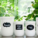 DUOLVQI 40PCS/Set New Wedding Home Kitchen Jars Blackboard Stickers Chalkboard Lables 20.5 * 23cm