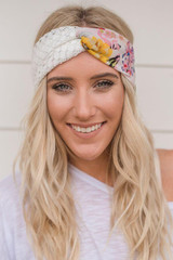 Duo Floral Turband Twist Headband