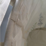 DUNXDECO Home Office Storage Basket Toys Cloth Organize Container French Country Style Flowers Linen Cotton Multifunction Holder