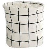 DUNXDECO Home Office Color Storage Table Organiser Holder Box Nordic White Black Check Multifunction Container 2Pieces Set
