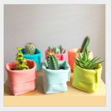 DUNXDECO Home Office Color Storage Key Accessory Pen Holder Box Cute Colorful Macaroon Felt Bag Table Multifunction Container