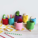 DUNXDECO Home Office Color Storage Key Accessory Pen Holder Box Cute Colorful Macaroon Felt Bag Table Multifunction Container
