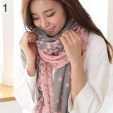 2016 Women's Long Candy Gradual Color Round Dots Scarf Shawl  Stole Soft Scarves 2 Colors 8MM1