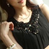 2016 Women Summer Cool Blouse Shirt Blusas Femininas Tops Fashion Sleeveless Vest Chiffon Shirts Fashion Plus Size 6XL White