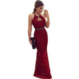 2016 Women Summer Autumn Sexy Lace Maxi Dress Elegant Backless Club Party Long Dresses vestido de renda  vestido festa noite