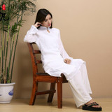 2016 Women Pants White Cotton Linen Trousers Loose Wide Leg Pants Summer Bottoms Elastic Waist Pantaloni Donna Pantalon Femme