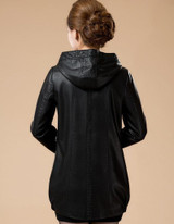 2016 Women Plus Size Leather Jackets Autumn Medium-Long Genuine Leather Overcoat Mother'S Hooded Leather Coats 4XL 5XL 6XL W514