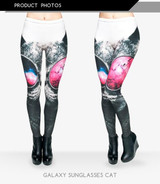 2016 women new arrival 3D leggings galaxy star space cat moon starry fashion sexy leggings plus high elastic leggings