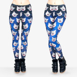 2016 women new arrival 3D leggings galaxy star space cat moon starry fashion sexy leggings plus high elastic leggings