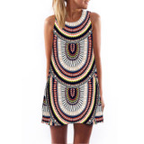 2016 Women Dress 3D Print Vintage Hippie Summer Beach Dress Dashiki Loose Plus Size Women Clothing