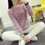 2016 Women Candy Colors Sweaters Fashion Autumn Winter Warm Mohair O-Neck Pullover Long Sleeve Casual Loose Sweater Knitted Tops 2016 Women Candy Colors Sweaters Fashion Autumn Winter Warm Mohair O-Neck Pullover Long Sleeve Casual Loose Sweater Knitted Tops
