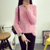 2016 Women Candy Colors Sweaters Fashion Autumn Winter Warm Mohair O-Neck Pullover Long Sleeve Casual Loose Sweater Knitted Tops 2016 Women Candy Colors Sweaters Fashion Autumn Winter Warm Mohair O-Neck Pullover Long Sleeve Casual Loose Sweater Knitted Tops