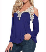 2016 Women Blouses Long Sleeve Shirt Casual Ladies Tops Print Blouse  blouse casual sexy Slash Neck strapless tops Plus Size 5XL