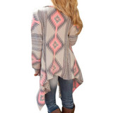 2016 Women Basic jackets Coats Cardigan print irregular knit sweater jackets autumn  fashion sexy lady Slim jacket women coat 2016 Women Basic jackets Coats Cardigan print irregular knit sweater jackets autumn  fashion sexy lady Slim jacket women coat