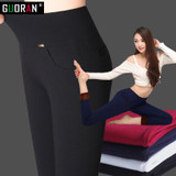 2016 Winter warm velvet thicken Women Pencil Pants Candy Color High elasticity Female Skinny pants female trousers Leggings