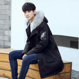 2016 winter men's Hooded leisure fashion fox collars 80% White duck down Down jacket Men's trench coat jackets Down Coats
