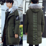 2016 winter men's Hooded leisure fashion fox collars 80% White duck down Down jacket Men's trench coat jackets Down Coats